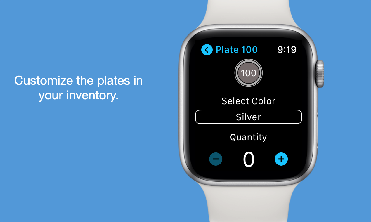 Customize the plates in your inventory.